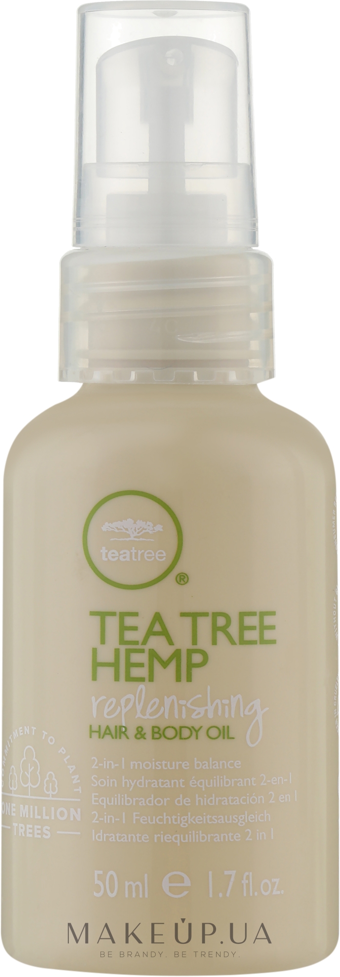Живильна олія для волосся й тіла - Paul Mitchell Tea Tree Hemp Replenishing Hair & Body Oil — фото 50ml