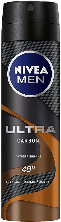 Дезодорант-антиперспірант-спрей для чоловіків - NIVEA MEN Ultra Carbon Anti-Perspirant