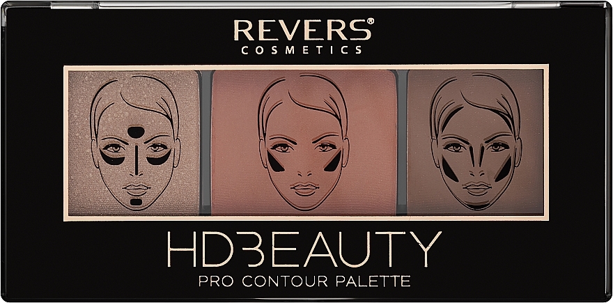 Палетка для контурингу - Revers HD Beauty Procontour Palette — фото N2