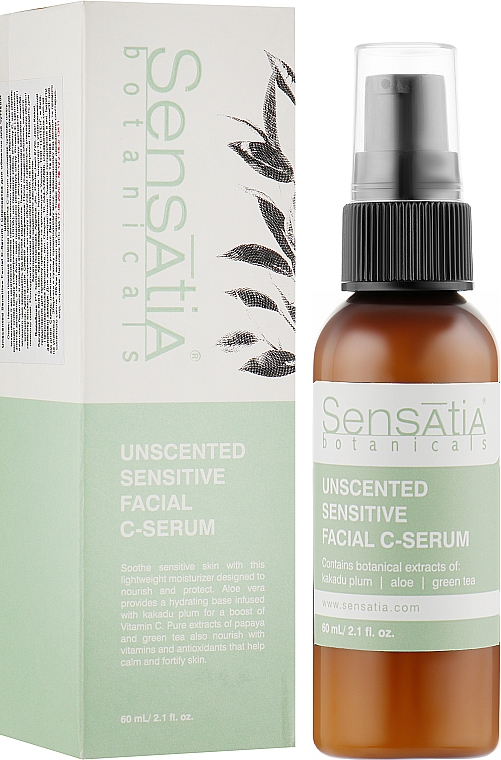 Крем-сироватка для чутливої шкіри - Sensatia Botanicals Unscented Sensitive Facial C-Serum — фото N2