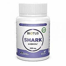 Парфумерія, косметика Риб'ячий жир з печінки акули, 500 мг - Biotus Shark Liver Oil 