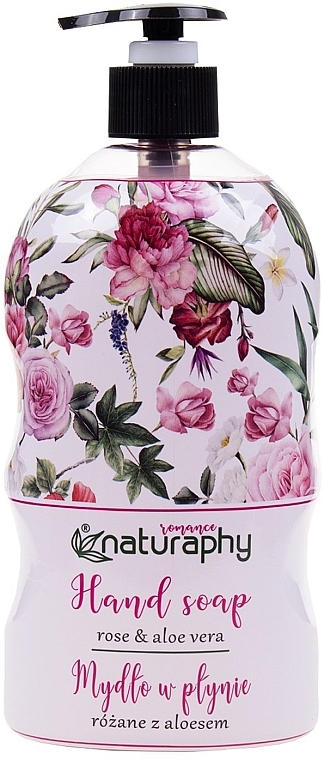 Рідке мило для рук "Троянда і алое вера" - Bluxcosmetics Naturaphy Rose & Aloe Vera Hand Soap — фото N3