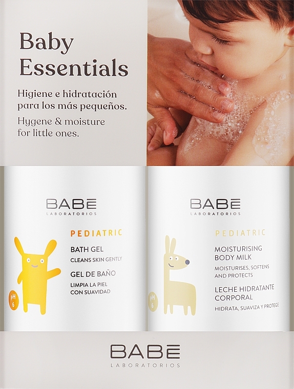 УЦЕНКА Набор - Babe Laboratorios Pediatric Baby Box (sh/gel/500ml + b/milk/500ml) * — фото N1