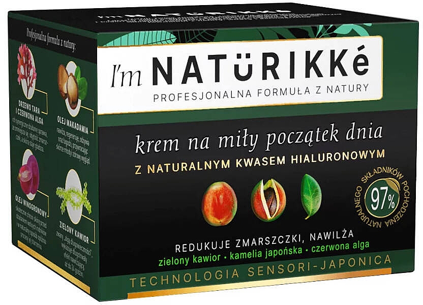 Денний крем для обличчя з натуральною гіалуроновою кислотою - I`m Naturikke Day Face Cream With Natural Hyaluronic Acid — фото N1