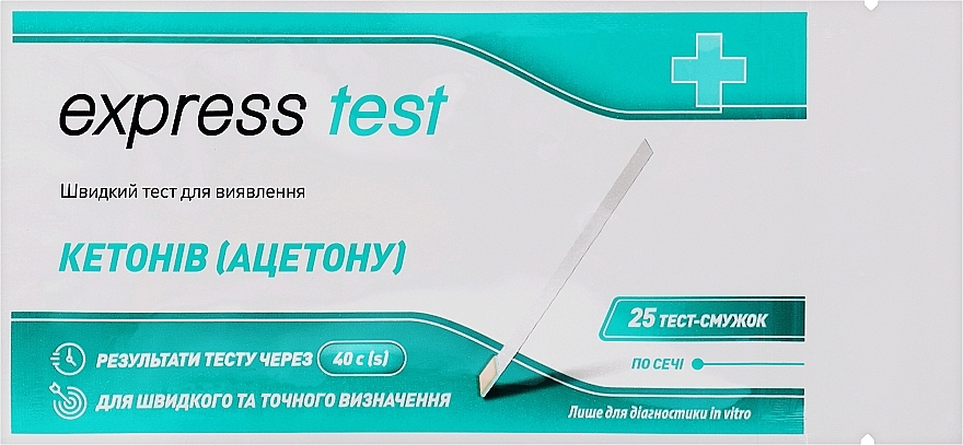 Тест-полоска для определения кетонов - Express Test — фото N1