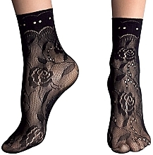 Жіночі фантазійні шкарпетки "Milano", nero - Veneziana — фото N1