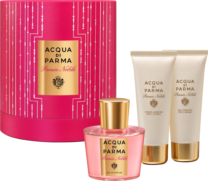 Acqua di Parma Peonia Nobile - Набор (edp/100ml + sh/gel/75ml + b/cr/100ml)