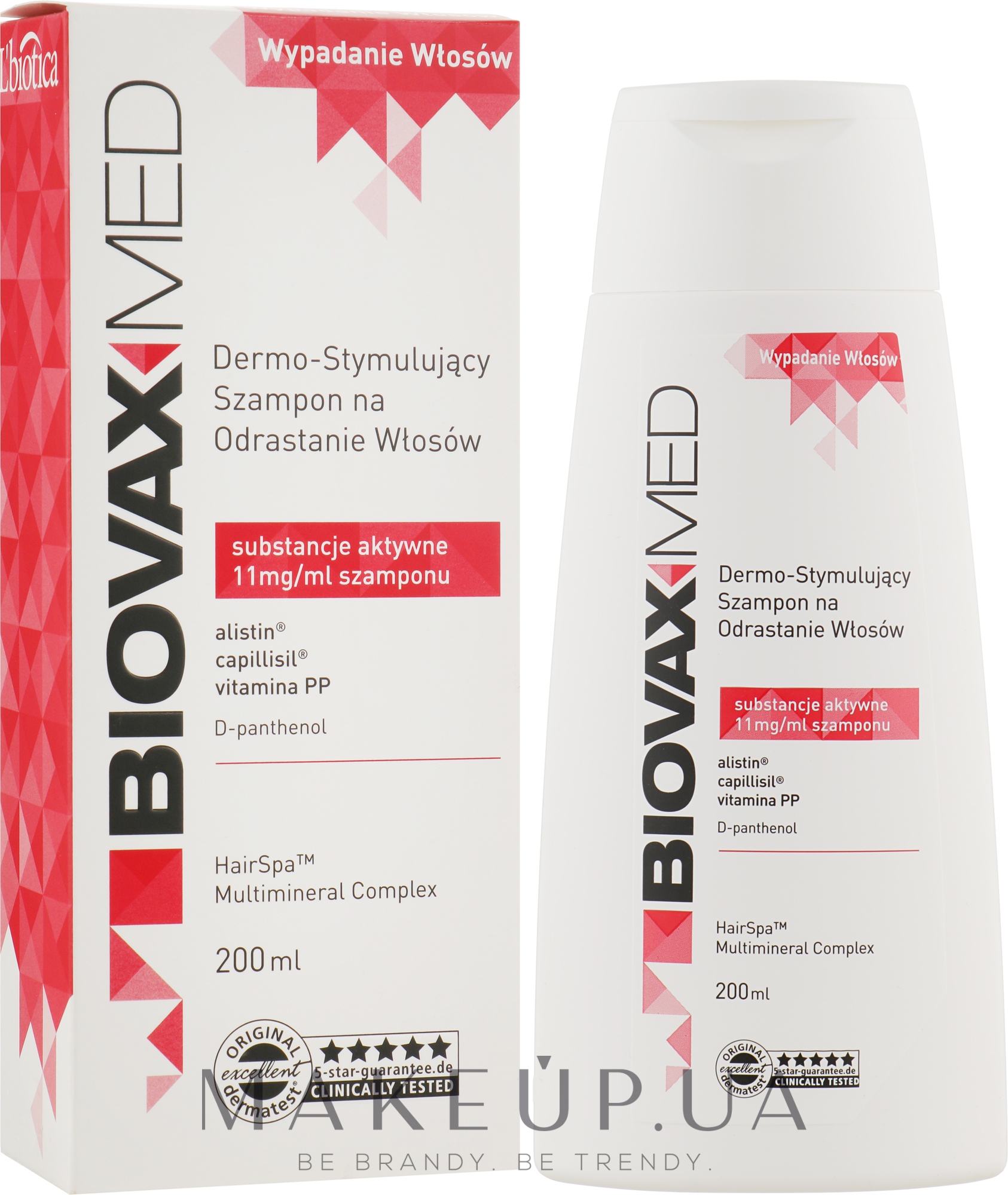 Шампунь для росту волосся - L'biotica Biovax Med Dermo-Stimulating Hair Regrowth Shampoo — фото 200ml