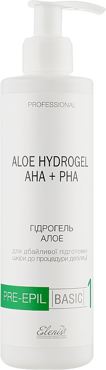 Алоэ гидрогель до депиляции - Elenis Aloe Hydrogel AHA+PHA — фото N1