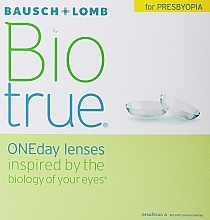 Одноденні лінзи контактні, 90 шт. - Bausch & Lomb Biotrue ONEday for Presbyopia Low — фото N1