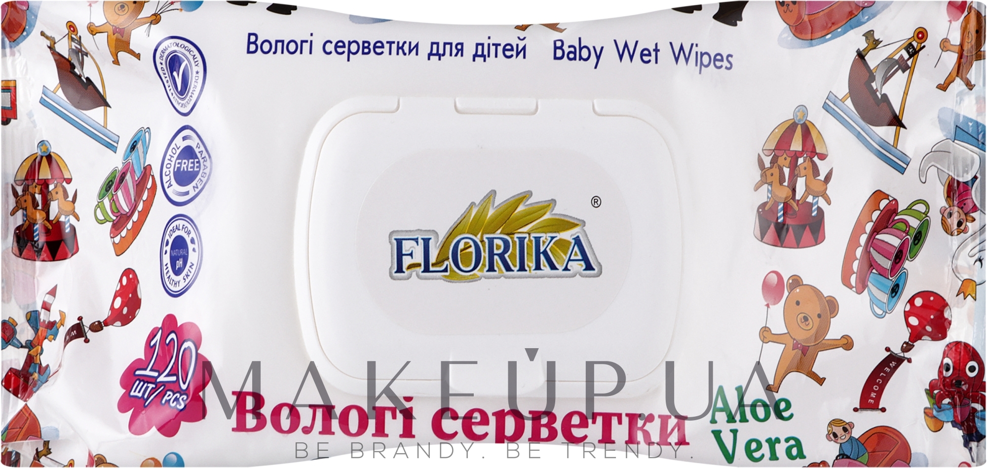 Вологі серветки для дітей "Алое вера" - Florika Baby Wet Wipes Aloe Vera — фото 120шт