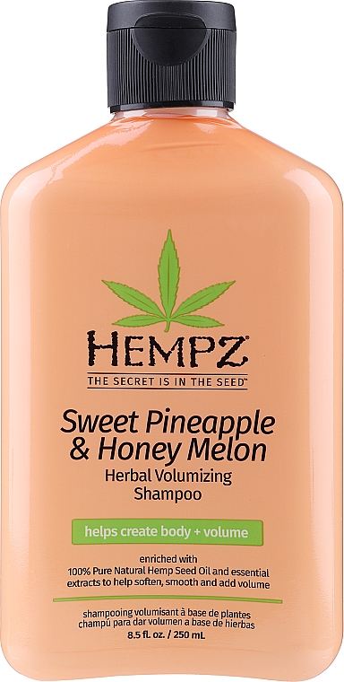 Шампунь рослинний для додання об'єму "Ананас і медова диня" - Hempz Sweet Pineapple and Honey Melon Herbal Volumizing Shampoo