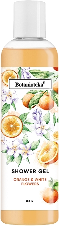 ПОДАРУНОК! Гель для душу "Апельсин і білі квіти" - Botanioteka — фото N1