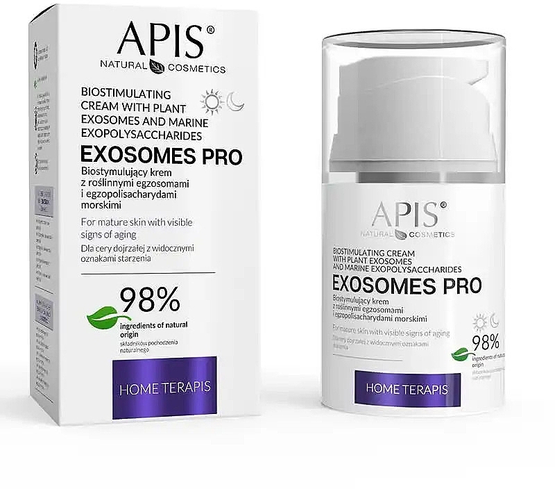 Біостимулювальний крем із рослинними екзосомами - Apis Professional Exosomes Pro Home Terapis — фото N2