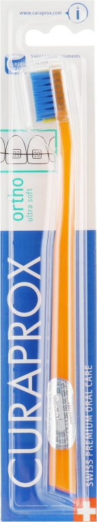 Зубная щетка, оранжево-синяя - Curaprox CS 5460 Ultra Soft Ortho — фото N1