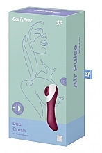 Вакуумный клиторный стимулятор, бордовый - Satisfyer Dual Crush — фото N4