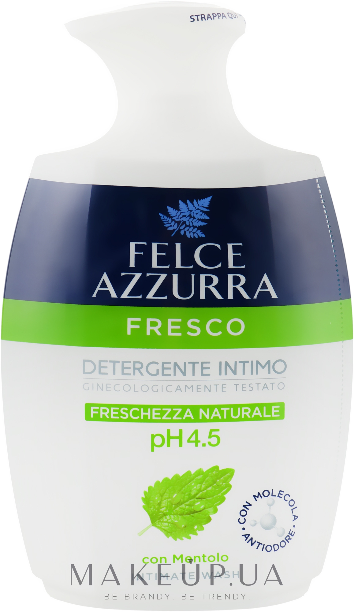 Рідке мило для інтимної гігієни "Природна свіжість" - Felce Azzurra Menthol Intimate Wash — фото 250ml