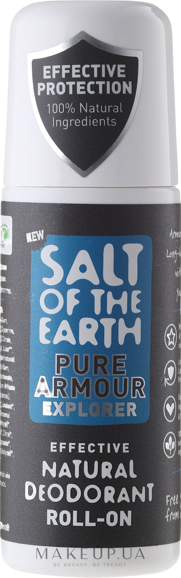 Натуральний дезодорант кульковий - Salt of the Earth Pure Armour Explore Roll-On Deo — фото 75g