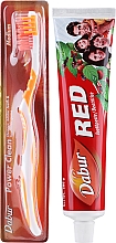 Парфумерія, косметика Набір з помаранчевою щіткою - Dabur Red (toothbrush/1pc + toothpaste/200g)