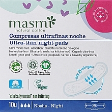 Парфумерія, косметика Гігієнічні прокладки, 10 шт - Masmi Ultra Night