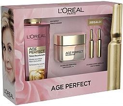 Духи, Парфюмерия, косметика Набор - L'oreal Paris Age Perfect (f/cr/50ml + f/ton/200ml + amp/2х1ml)