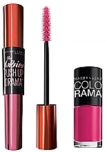 Духи, Парфюмерия, косметика Набор - Maybelline Push Gift Set (mascara/9.5ml + nail/7ml)