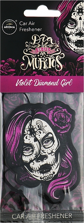 Автомобільний ароматизатор - Aroma Car Dia De Los Muertos Violet Diamond Girl — фото N1