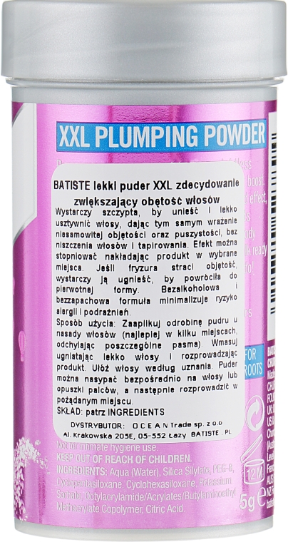 Стайлінг-порошок - Batiste Dry Styling XXL Plumping Powder — фото N2