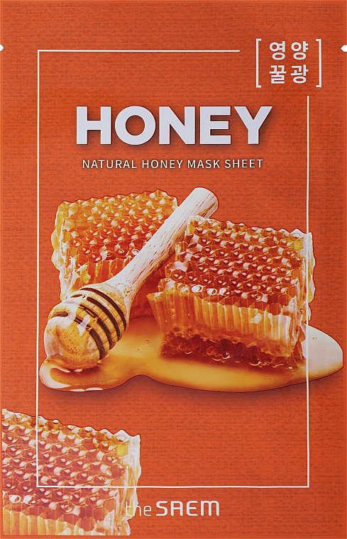 Тканевая маска с натуральными экстрактами "Мед" - The Saem Natural Honey Mask Sheet — фото N1