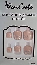 Духи, Парфюмерия, косметика Типсы для ног квадрат, 24 шт - Deni Carte Nails 7295