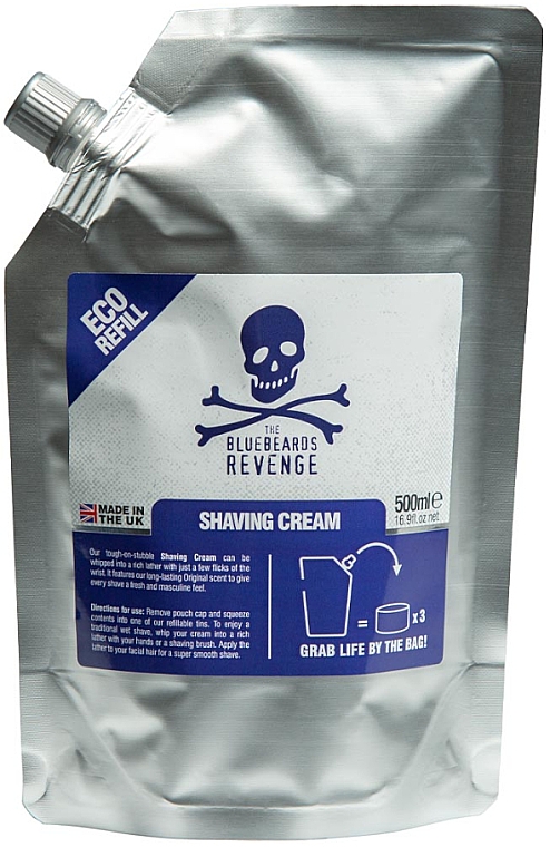 Крем для гоління - The Bluebeards Revenge Shaving Cream Refill Pouch — фото N1