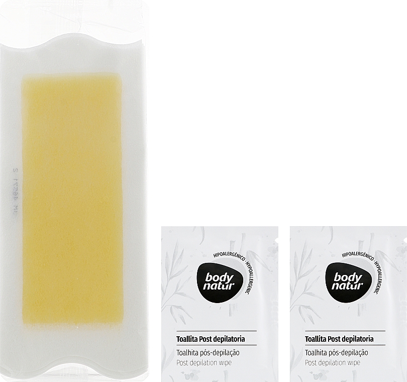 Воскові смужки для депіляції тіла - Body Natur Wax Strips for Body Sensitive Skin Bamboo And Spirulina — фото N2