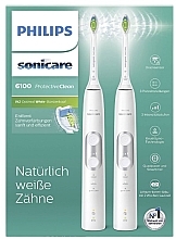 Электрическая звуковая зубная щетка - Philips Sonicare HX6877/34 ProtectiveClean 6100 — фото N2