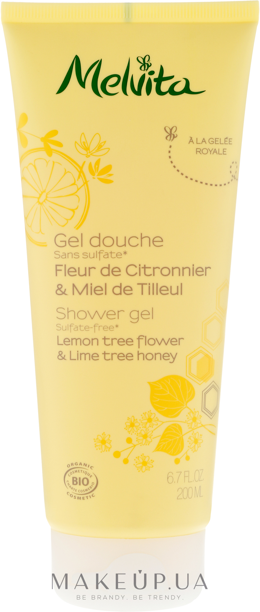 Гель для душа "Мед лимона и лайма" - Melvita Body Care Lemon Tree Flower & Lime Tree Honey Shower Gel — фото 200ml