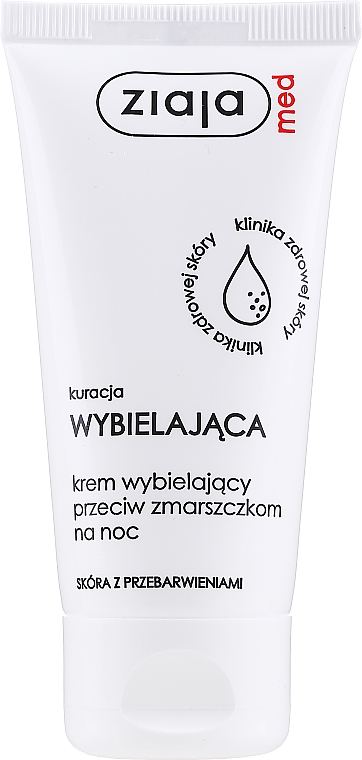 Нічний антивіковий крем проти пігментних плям - Ziaja Med Whitening Anti-Weinkle Cream — фото N3