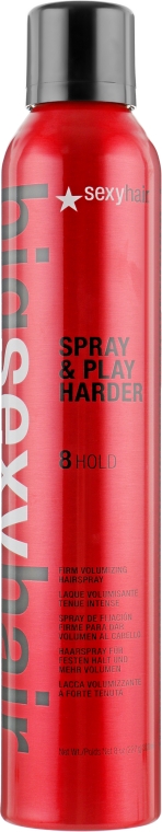 Спрей для додаткового обсягу - SexyHair BigSexyHair Spray & Play Harder Firm Volumizing Hairspray — фото N1