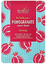 Парфумерія, косметика Маска з екстрактом гранату - Soleaf So Delicious Pomegranate Firming Mask Sheet