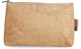 Косметичка льняная, бежевая молния - IDC Institute Linen Cosmetic Bag — фото N1