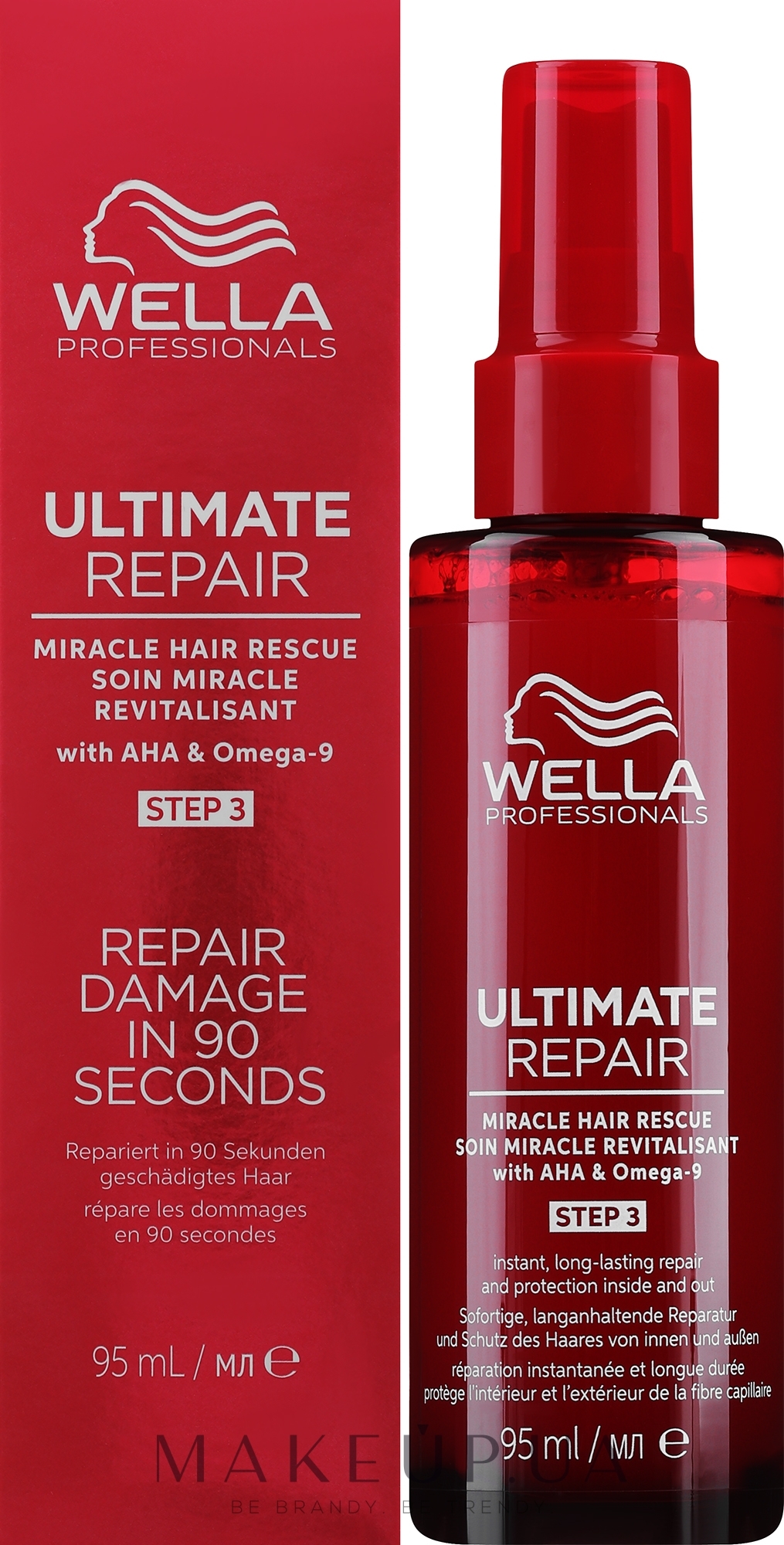 Сыворотка для всех типов волос - Wella Professionals Ultimate Repair Miracle Hair Rescue With AHA & Omega-9 — фото 95ml