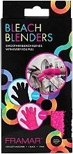 Перчатки для окрашивания, 2 шт. - Framar Bleach Blenders Microfibre Gloves Black&Pink — фото N1