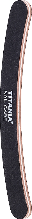 Пилочка для ногтей изогнутая, черно-розовая - Titania Nail File — фото N2