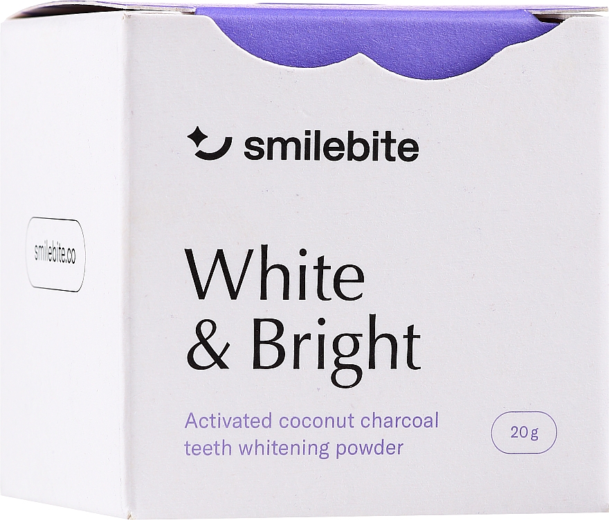 Отбеливающий порошок для зубов с кокосовым углем - Smilebite White & Brigh Coconut Charcoal Teeth Whitening Powder — фото N1