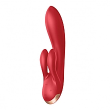 Духи, Парфюмерия, косметика Вибратор-кролик, красный - Satisfyer Double Flex Connect App Red