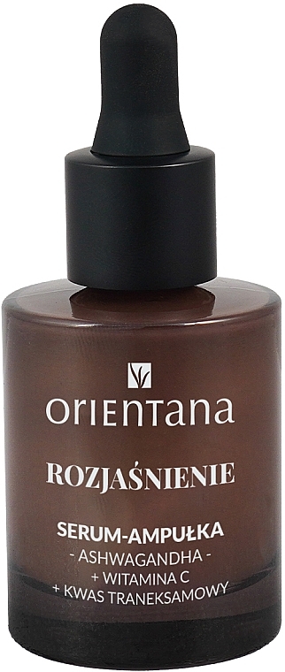 Освітлювальна ампульна сироватка для обличчя - Orientana Ashwagandha Vitamin C Tranexamic Acid Brightening Serum-Ampoule — фото N2