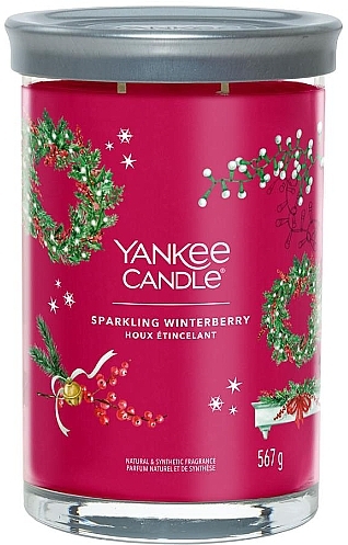 Ароматична свічка у склянці "Sparkling Winterberry", 2 ґноти - Yankee Candle Singnature — фото N1