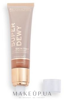 Зволожувальний тонувальний крем для обличчя - Makeup Revolution Superdewy Skin Tint — фото Caramel