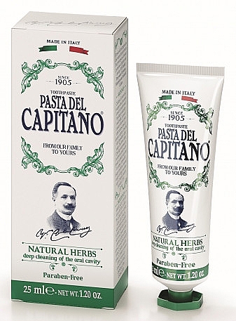 Зубная паста "Натуральные травы" - Pasta Del Capitano 1905 Natural Herbs Toothpaste — фото N4