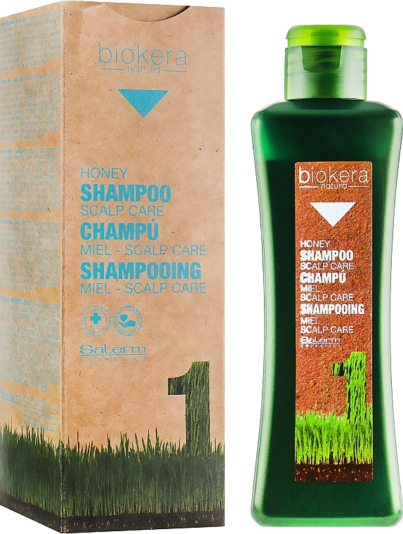 УЦЕНКА Медовый шампунь для чувствительной кожи головы - Salerm Biokera Honey Shampoo Scalp Care * — фото N1
