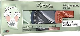 Духи, Парфюмерия, косметика Набор - L'Oreal Paris Skin Expert Pure Clay Multi-Masking Mini Set (3 x f/mask/10ml)