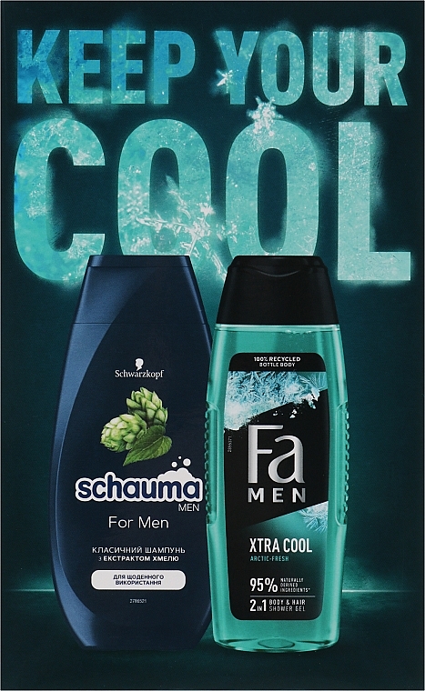 Набор "Keep Your Cool" - Schauma & Fa Men (sh/gel/250ml + shm/250ml) — фото N1